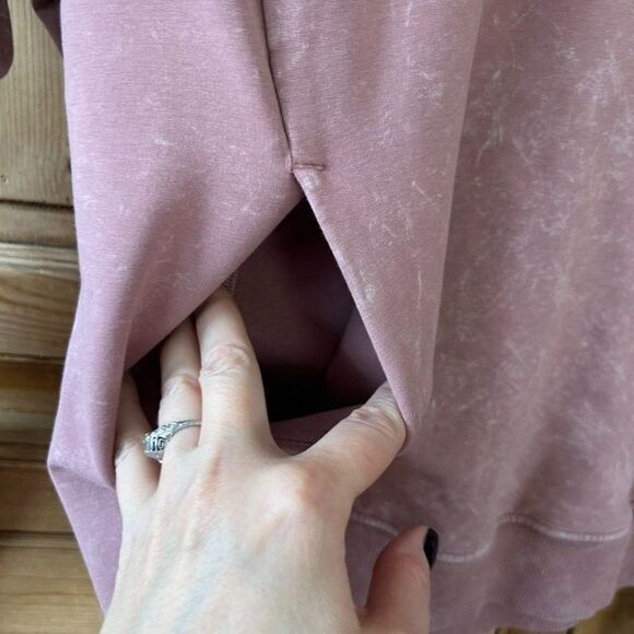 Lululemon Women's Size 4 Scuba Pullover Washed Quicksand Pink Purple Hoodie Hood - Picture 7 of 11